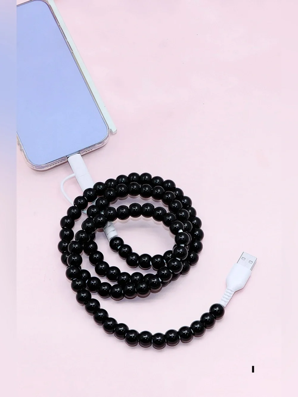 TIK TOK BEADED DUAL USB FAST CHARGING CABLE